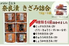 きざみ奈良漬の詰合せ（宝来セット6ケ入）漬け物セット【株式会社山崎屋】150g 小袋 奈良漬け 漬け物 漬物 うり あっさり パリパリ 初心者向け 奈良漬 マイルド 甘め おいしい おすすめ 食べやすい 奈良県 奈良市 奈良 11-081