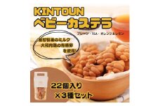 3つの味食べ比べお得3種セット各22個入（ギフト箱なし） KINTOUN babycastella カステラ 一口カステラ ベビーカステラ 奈良県 奈良市 なら 10-191
