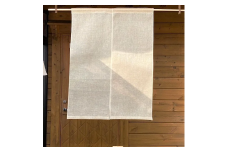 麻蚊帳のれん（生成）90cm×120cm のれん 暖簾 おしゃれ シンプル 麻 ナチュラル 和風 洋風 間仕切り カーテン 目隠し リビング 玄関 店舗 (岡井麻布)  奈良県 奈良市 なら 35-011
