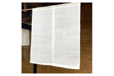 透かし織り麻のれん（生成）87cm×100㎝ のれん 暖簾 おしゃれ シンプル 麻 和風 玄関 店舗 (岡井麻布) 奈良県 奈良市 なら 50-007
