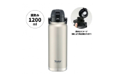 ハンドル付ワンプッシュダイレクトボトル 1200ml 保冷専用シルバー マグボトル 水筒  アウトドア 直飲み STD12H_4973307596797 スケーター株式会社 奈良県 奈良市 なら 11-022