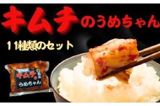 キムチ11種類フルセット キムチのうめちゃん キムチ 手作り 本場の味 コクうま 白菜 ニンニク ごはんのお供 ピリ辛 お米 ごはん ビール 酒 おつまみ 漬物 野菜 BBQ 焼肉 惣菜 キムチチャーハン キムチ鍋 発酵食品 韓国  奈良県 奈良市 なら 24-009