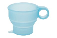 シリコーン製携帯ミニコップ 120ml 折りたたみ シリコン 専用ケース付き 外出 おでかけ うがい 歯みがき はみがき 服薬 薬 便利 たためるミニコップ  オウンカラーブルー 奈良県 奈良市 なら 3-017 KSL1 155888