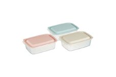 保存容器[700ml]3個セット●アソート●//キッチン 保存 食材保存 お弁当箱 ランチボックス 容器 フードコンテナ 電子レンジ対応 保存容器 シンプル かわいい 3色 奈良県 奈良市 なら 4-047 57433-7-FCNN7