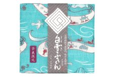 奈良限定白雪ふきん 2枚セット（奈良絵天平の風・正倉院文様） ふきん 布巾 台拭き キッチンクロス 友禅染め 蚊帳生地 吸湿 保湿 ふんわり ハンカチ タオル てぬぐい 食器拭き 贈り物 株式会社白雪 なら 奈良県 奈良市 3-008