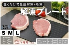  解凍プレート〈ライズクリエイション atRise〉 【M・2mm】 解凍プレート 急速解凍 粗熱取り 解凍皿 解凍板 解凍 プレート 粗熱 正規品 アルミ 肉 ホタテ 解凍まな板 自然解凍プレート 冷凍食品 急速 最速 食品解凍 肉 奈良県 奈良市 7-119
