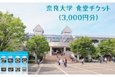 奈良大学 食堂チケット 3,000円分 （ チケット 券 食事券 お食事券 クーポン 大学 学生 食堂 うどん カレー 日替 定食 メニュー 豊富 10,000円 一万円 奈良 奈良市 ふるさと納税 10-229）