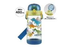 ワンプッシュダイレクトボトル 480ml ディノサウルス　ピクチャ ＜スケーター skater〉 ディノサウルス 恐竜 ダイナソー 水筒 奈良県 奈良市 なら 5-112