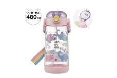 ワンプッシュストローボトル 480ml ハッピー＆スマイルレインボー ＜スケーター skater〉 ハッピー&スマイル 水筒 奈良県 奈良市 なら 5-114