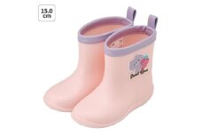ワッペン 付き レインブーツ【15cm】 長靴 キッズ 子供 おしゃれ かわいい スケーター skater  Sweet Bear クマ くま ピンク いちご【反射テープ付き ながぐつ 雨具 雨の日】 奈良県 奈良市 なら 5-102