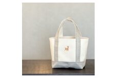 《Milih×NARA》キャンバス×麻のトートバッグ Sサイズ バンビ刺繍 かばん 奈良県 奈良市 なら 23-042
