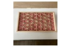 よしの組子トレー(麻の葉・薄ピンク) 40cm×30cm×2cm【1143268】