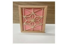 よしの組子スタンド(薄ピンク) 14,5cm×21,5cm×12cm【1143270】