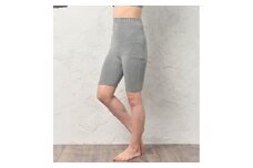 日本製 オーガニックコットン 腹巻パンツ 3分丈 無縫製 グレー (612-7543)【1257791】