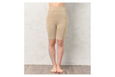 日本製 オーガニックコットン 腹巻パンツ 3分丈 無縫製 ナチュラル (612-7545)【1257814】