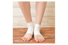 日本製 シルク うるおい かかとケア 「ナイトかかとん」 ホワイト　(9801-3303)【1320034】