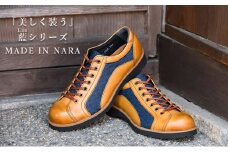 倭イズム デニム×牛革婦人靴 YAL2000　ライトブラウン  24.0cm [№5990-7391]0241