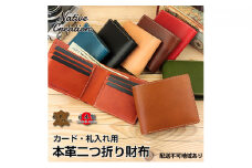 Native Creation 本革カード・札入れ用 二つ折り財布 NC3772 全8色 栃木レザー BLACK [No.5990-5188]0506