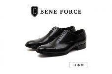 BENE FORCE 日本製ビジネスシューズ ストレートチップ BF8912-BLK 25.5cm [№5990-6055]0699