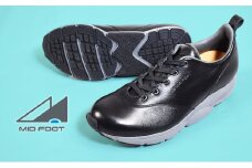 MIDFOOT ( ミッドフッド ) 婦人靴 レザースニーカー MF002JL 25.0cm( ブラック ) 4E　【 ファッション 靴 シューズ スニーカー レディース 】 【 お洒落 レザーシューズ オイルレザー 快適 履き心地 】 [№5990-6332]0751