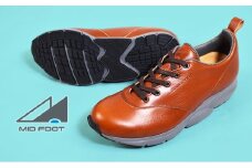 MIDFOOT ( ミッドフッド ) 婦人靴 レザースニーカー MF002JL 25.0cm( ブラウン ) 4E　【 ファッション 靴 シューズ スニーカー レディース 】 【 お洒落 レザーシューズ オイルレザー 快適 履き心地 】 [№5990-6338]0752