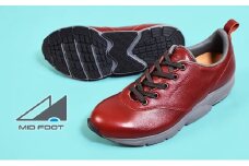 MIDFOOT ( ミッドフッド ) 婦人靴 レザースニーカー MF002JL 24.0cm( ワイン ) 4E　【 ファッション 靴 シューズ スニーカー レディース 】 【 お洒落 レザーシューズ オイルレザー 快適 履き心地 】 [№5990-6342]0753