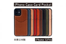 iPhoneケース  iPhone 13Pro ケース カードポケット スマホケース 本革 AG1927 BEIGE [№5990-6226]0734