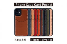 iPhoneケース  iPhone 12ProMax ケース カードポケット スマホケース 本革 AG1933 DARK BROWN [№5990-6275]0739