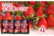 奈良県産　古都華いちご　4パック【 いちご 苺 古都華 果物 フルーツ 】 [№5990-0820]