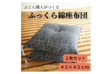 黒花小座布団45cm×45cm　2枚セット【1104149】