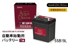 AQUADREAM PLATINUM 自動車始動用バッテリー 充電制御車対応  55B19L 1個【1565587】