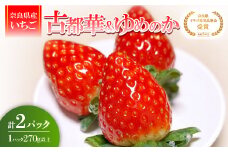 ＜2026年1月順次発送＞奈良県産いちご「古都華」と「ゆめのか」の食べくらべ　合計2パック【1556702】