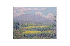 風景画・景行天皇陵～三輪山＜山辺の道＞(A2サイズ複製・額装込)【1631330】
