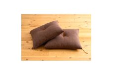 紬ダークブラウン小座布団45cm×45cm　2枚セット【1633321】