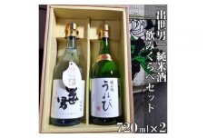 「出世男」純米酒飲みくらべセット（日本酒）「奈良うるはし純米酒出世男」720ml 「純米酒うねび」720ml ≪日本酒 お酒 純米酒 飲み比べセット 家飲み 宅飲み ご褒美 ギフト プレゼント≫　※沖縄県は着日指定不可