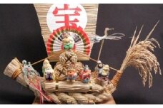E-3.【商売繁盛を祈る縁起品】わらしべしめ縄宝船（大和さくらいブランド）