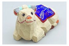 GE-2.【新年のお祝いに】干支一刀彫　丑（うし）　大