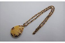 MEI-2.【奈良べっ甲】べっ甲と象牙二枚重ねペンダント