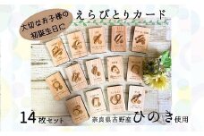 AE-29.【1歳の記念儀式】木製　選び取りカード　14枚セット