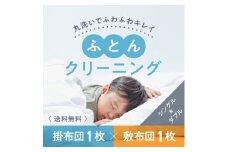 DI-2.【楽チンなクリーニング】布団クリーニング　敷布団1枚×掛布団1枚コース（シングル・ダブルサイズ1枚ずつ）