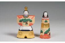KED-1.【桃の節句のお祝いに】奈良一刀彫　雛人形　かぎろい　3.5号