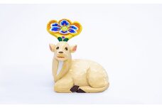 JAI-3. 【奈良一刀彫による立体作品】花鹿「座」　天平