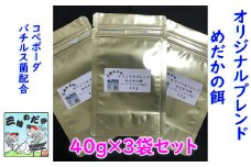 M-ZH19.【メダカの健康を考えた♪】オリジナルメダカフード　３個セット