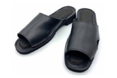 WRAP SANDALS ブラック×ブラック×ブラック 24cm ／ マルサンフットウェアー サンダル レザー 軽量 奈良県 御所市
