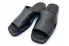 WRAP SANDALS ブラック×ブラック×ブラック 26cm ／ マルサンフットウェアー サンダル レザー 軽量 奈良県 御所市