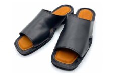 WRAP SANDALS ブラック×キャメル×ブラック 27cm ／ マルサンフットウェアー サンダル レザー 軽量 奈良県 御所市