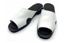 WRAP SANDALS ホワイト×ブラック×ブラック 24cm ／ マルサンフットウェアー サンダル レザー 軽量 奈良県 御所市