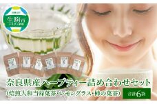 奈良県産ハーブティー詰め合わせセット（焙煎大和当帰葉茶×2・レモングラス×2・柿の葉茶×2） ハーブティー 詰め合わせ セット 3種類 焙煎大和当帰葉茶 レモングラス 柿の葉茶 各2袋 奈良県産 国産 ハーブ ティー 茶葉 ティーバッグ ハンドメイド 安心 安全 ギフト 贈り物 くつろぎ おうち時間 お取り寄せ お茶 紅茶 送料無料