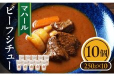 マハール　ビーフシチュー10個セット　チルド 本格 手作り 熟成 まろやか こだわり おいしい おもてなし 贈り物 ギフト プレゼント 奈良県 生駒市 送料無料