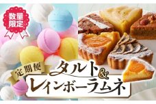 【定期便／2回】 レインボーラムネ 2箱 ラムネ 甘酸っぱい カリカリ ふんわり やみつき お菓子 タルト専門店 おすすめ タルト 6点 詰め合わせ 異なる味 組み合わせ タルト ケーキ 焼き菓子 ドイツ菓子 誕生日 奈良県 生駒市 お取り寄せ スイーツ デザート おやつ 洋菓子 熨斗対応 贈り物 食べ比べ 手土産 冷凍 送料無料